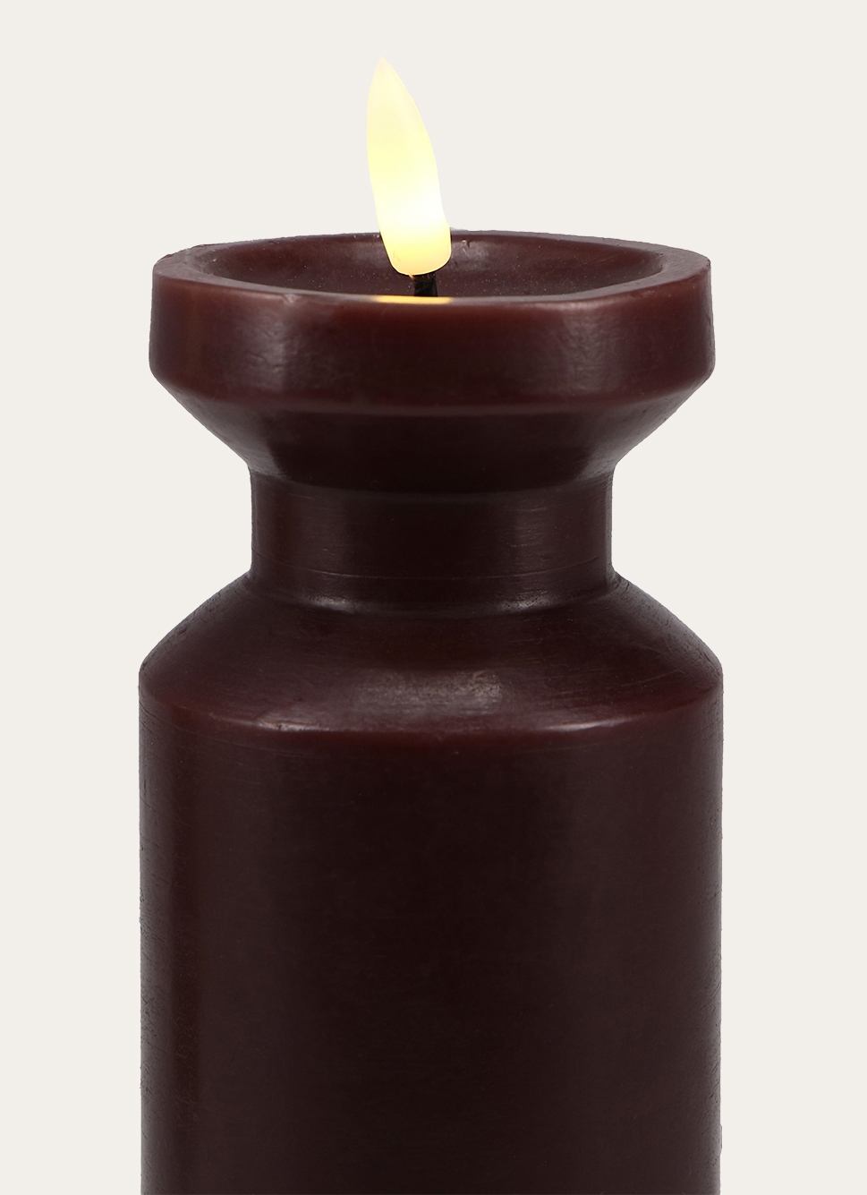 BOUGIE EN CIRE - MÈCHE LED CRAVAT BORDEAUX