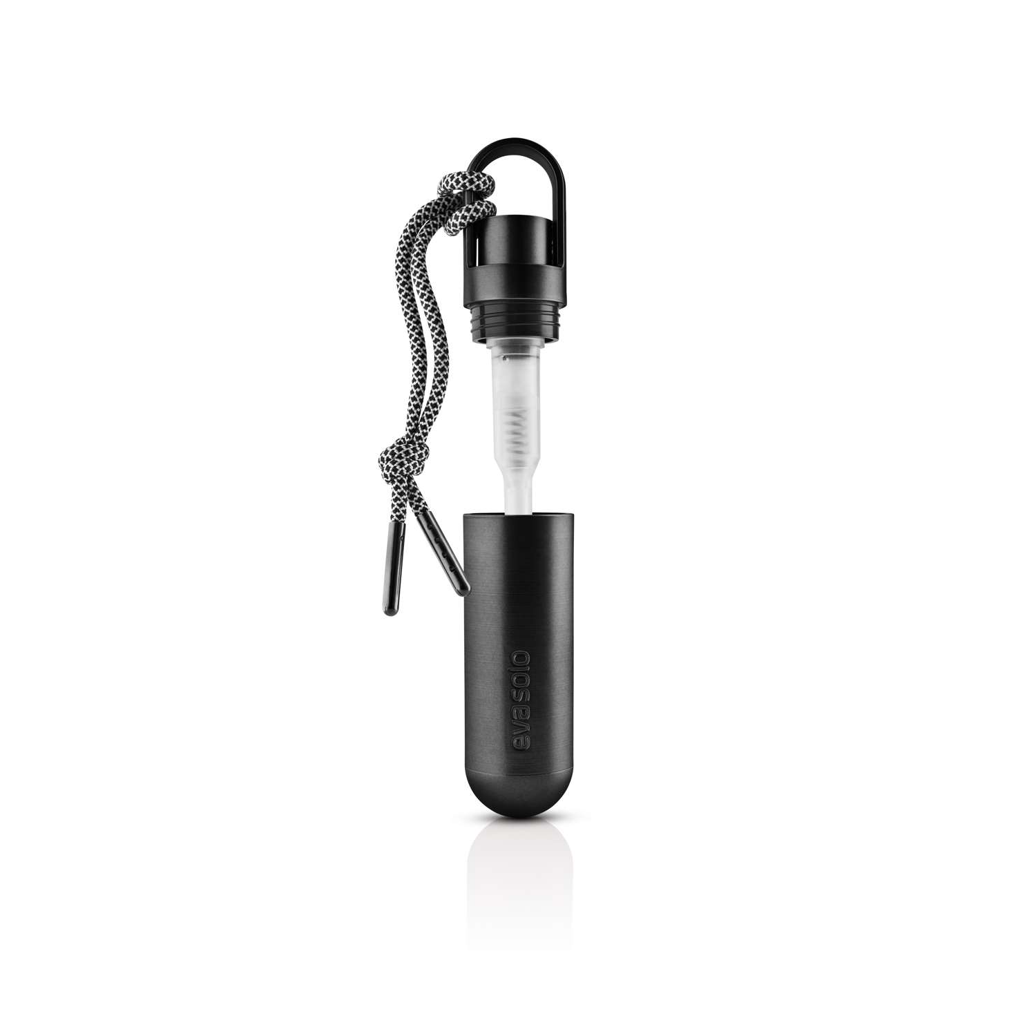 Mini-dispenser for gel hand sanitiser - black