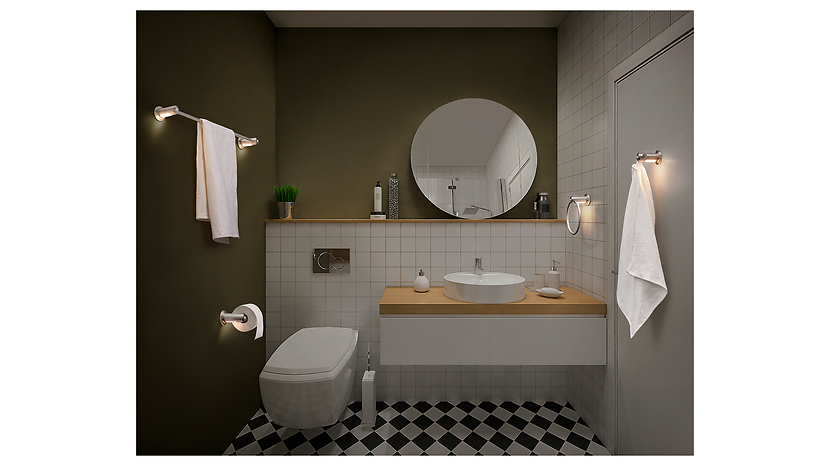 Uchwyt na papier Bathroom LED z czujnkiem dnia i nocy srebrny