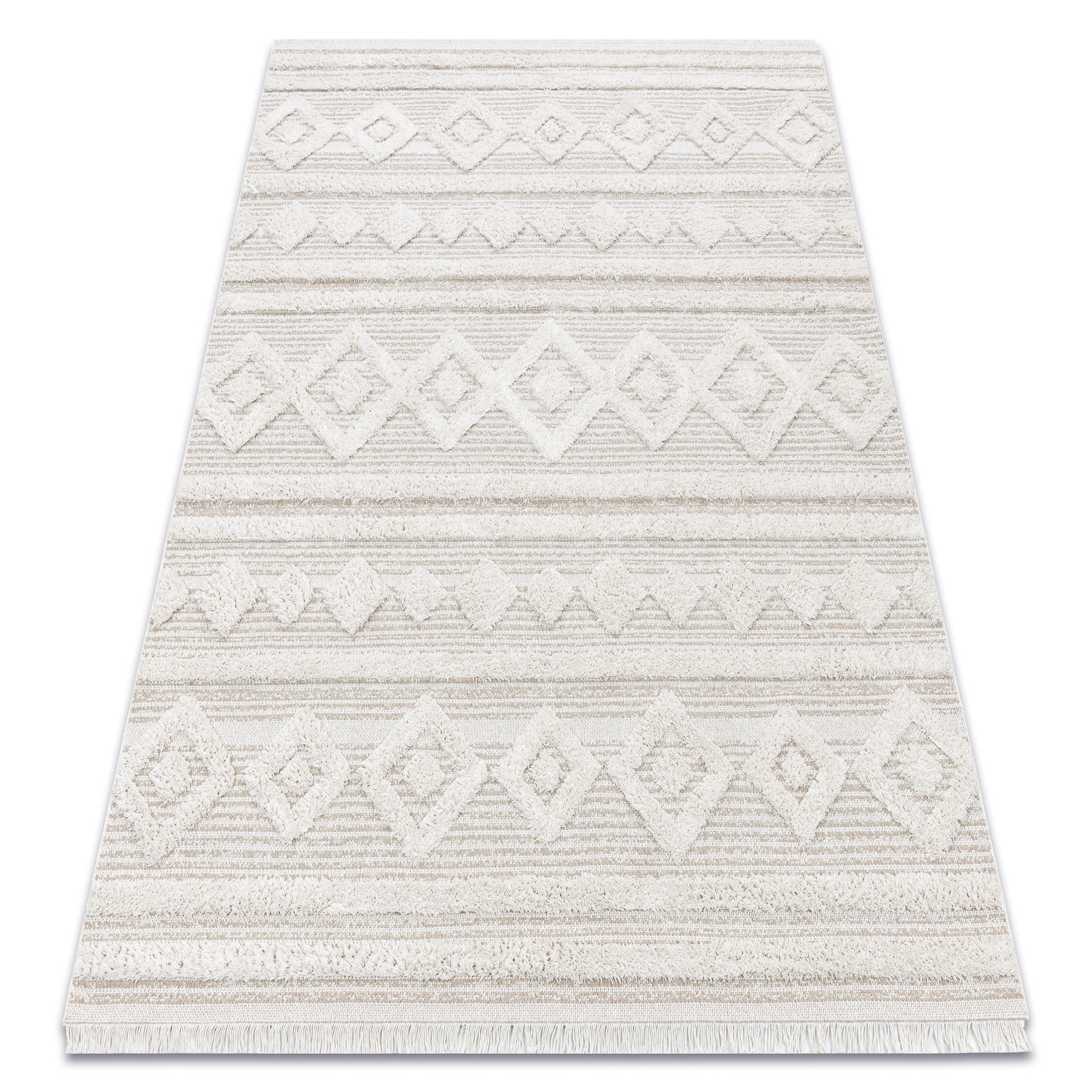 Dywan MOROC 22322 Romby, linie Ekologiczny, EKO SIZAL frędzle 155x220 cm