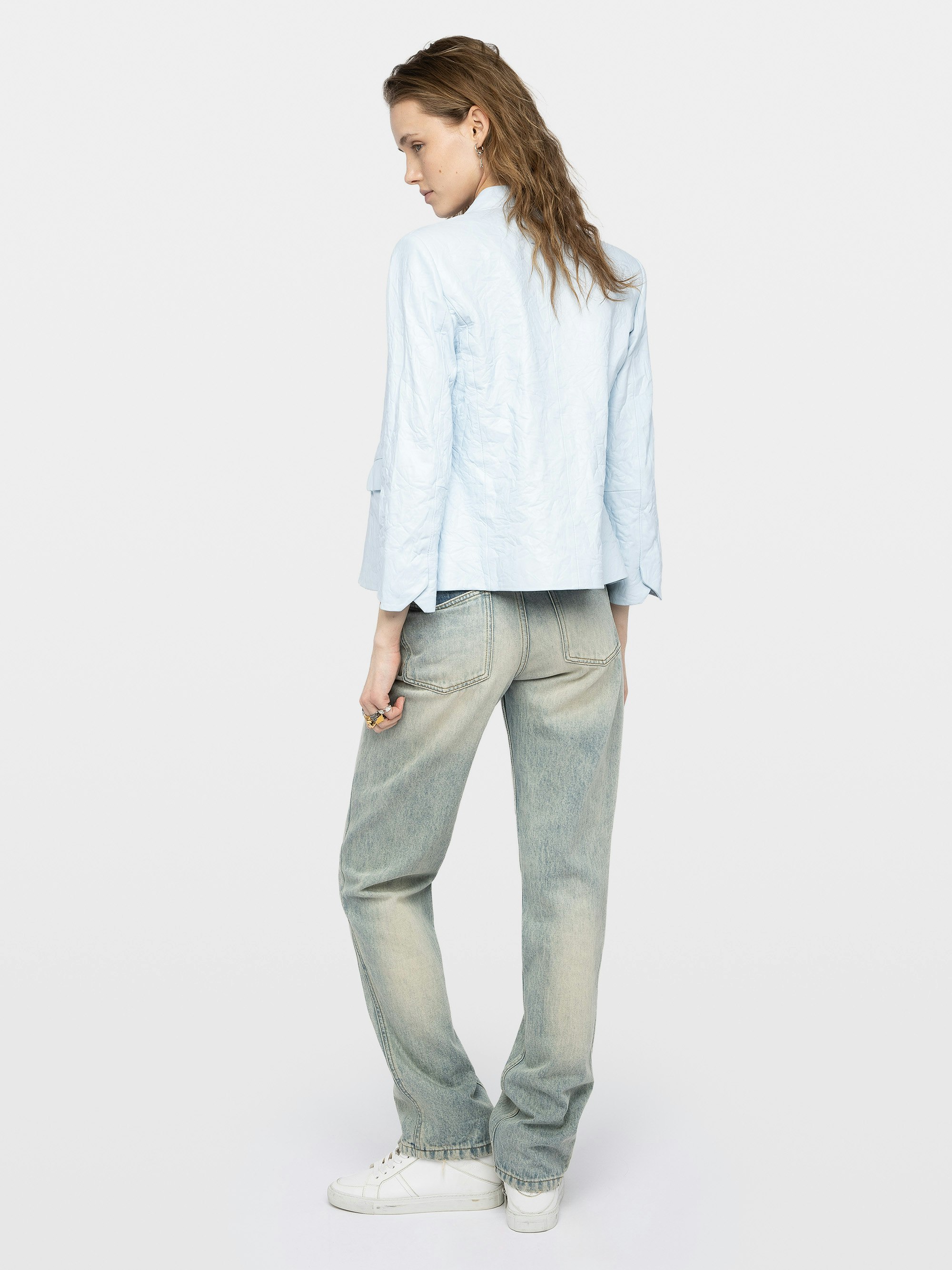 Blazer Veryn Cuir Froissé