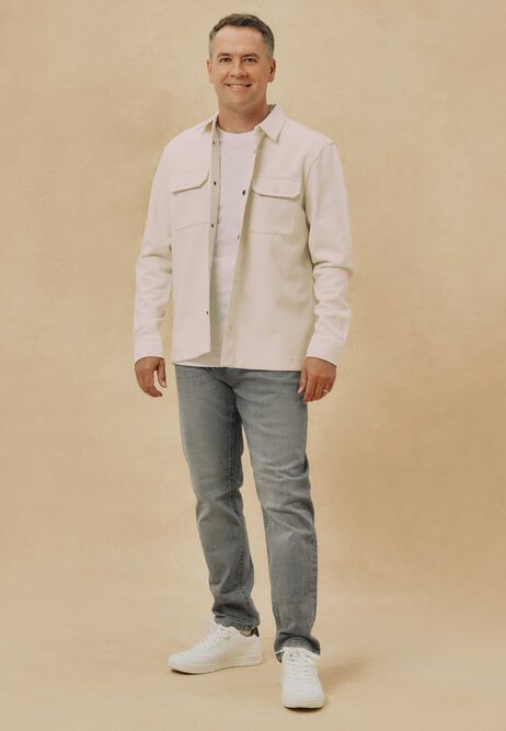 Mens Light Grey Ollie Straight Leg Jeans