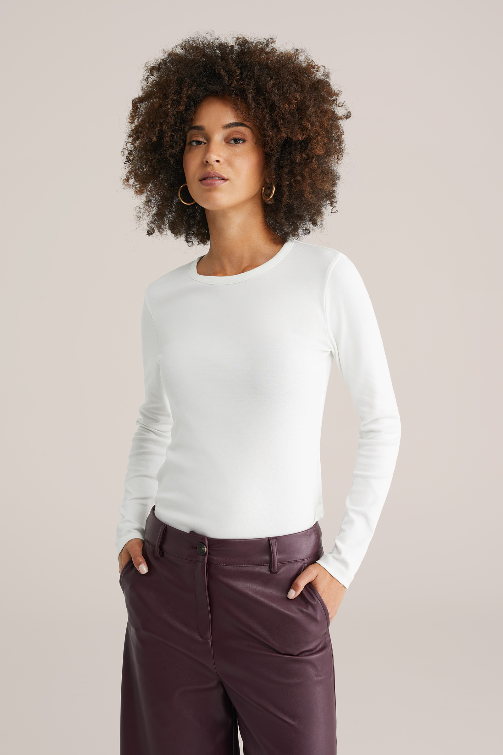 Dames T-shirt van katoenmix