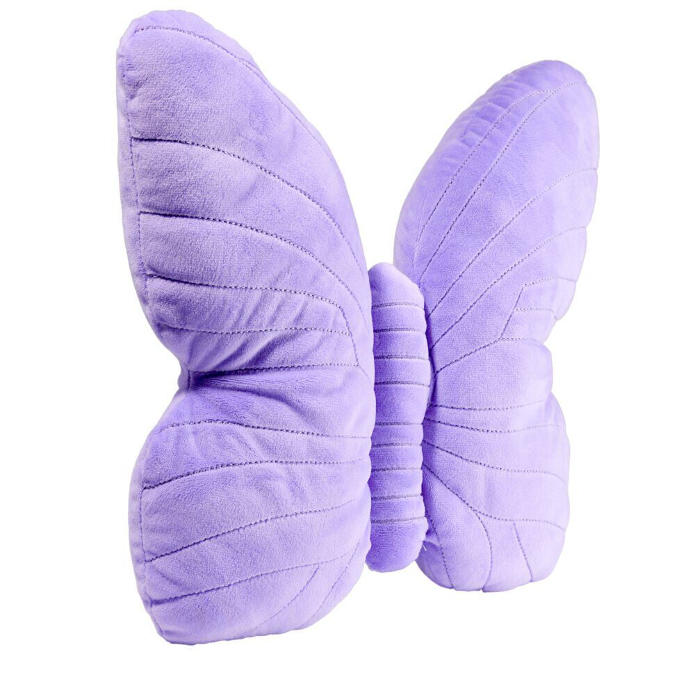 Coussin forme papillon 30x37cm (2 modèles violet ou vert)