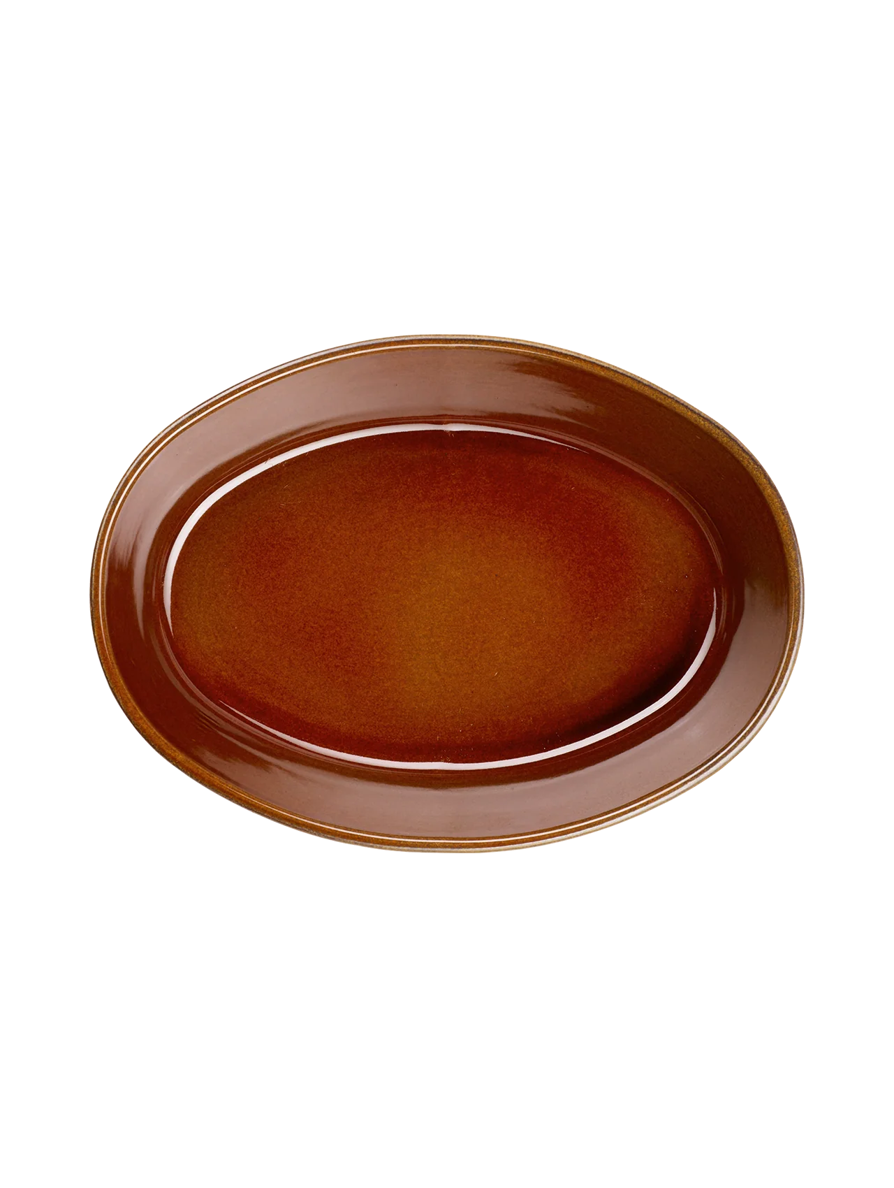 ofenform oval, brown