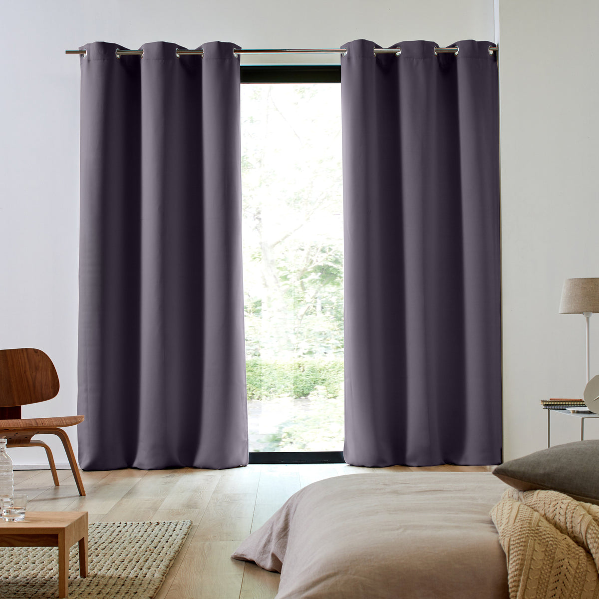 Madura Gordijn Blackout donkergrijs 117x137 cm