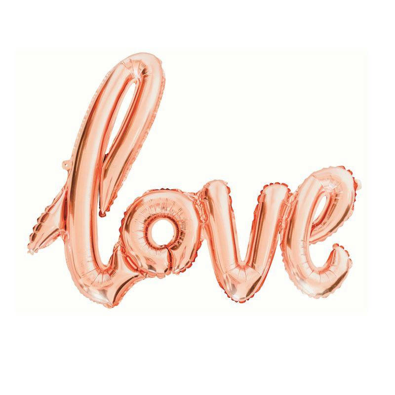 LOVE - Ballon love rose doré