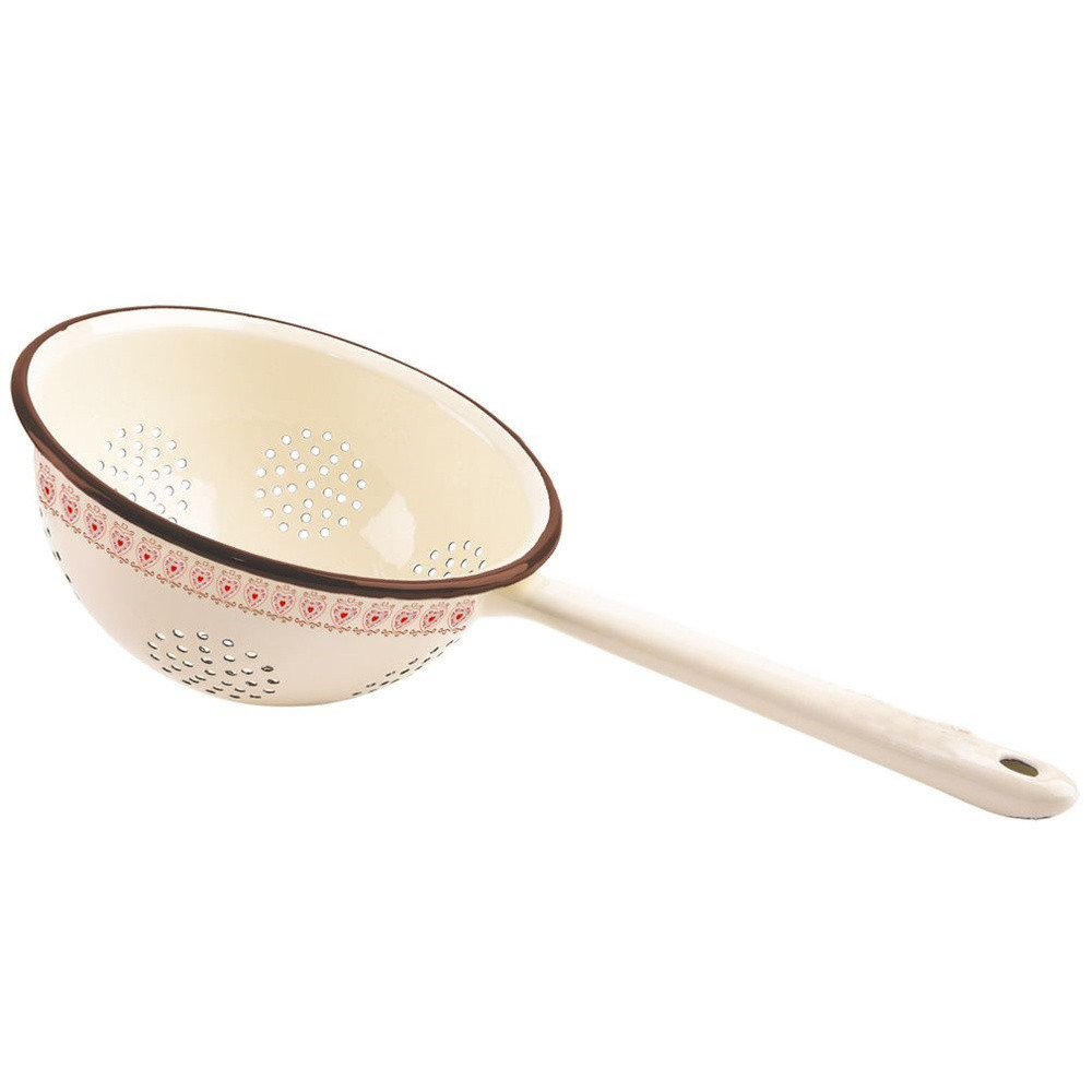 Cedzak kuchenny emaliowany beżowy TONCA 20 cm