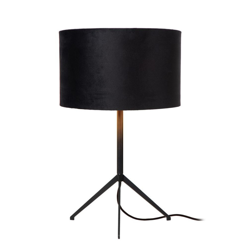 Lampe de table Tondo noire E27 60 W LUCIDE