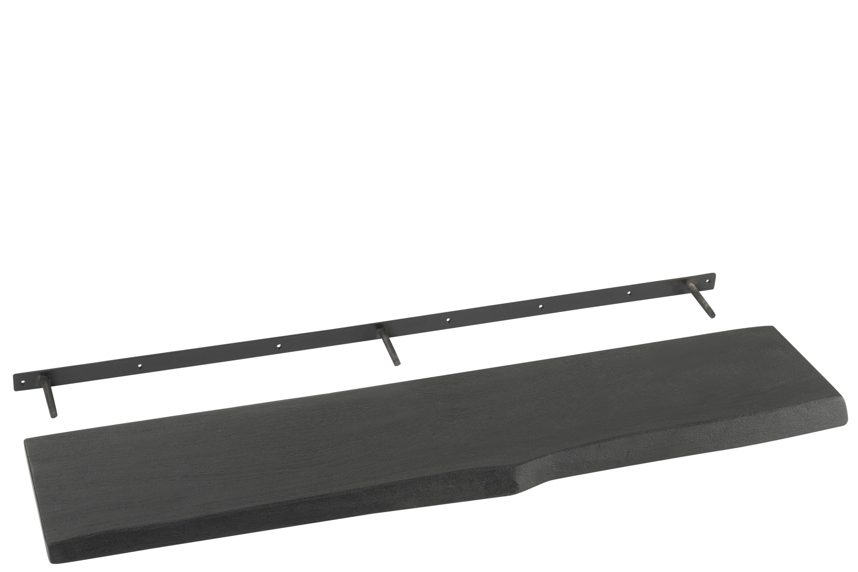 J-Line wandplank Gerard - hout - zwart - large