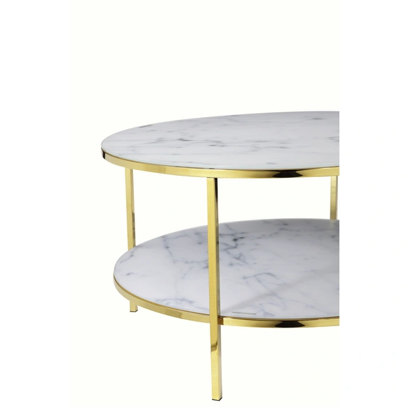 Couchtisch, BxH: 80 x 45 cm, Metall/Glas