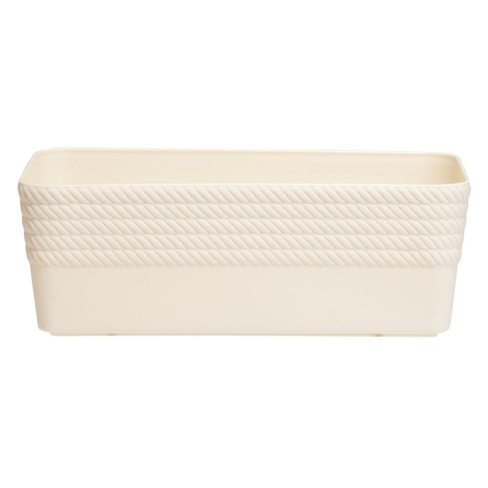 BoÎte plastique beige 20x11xH7cm