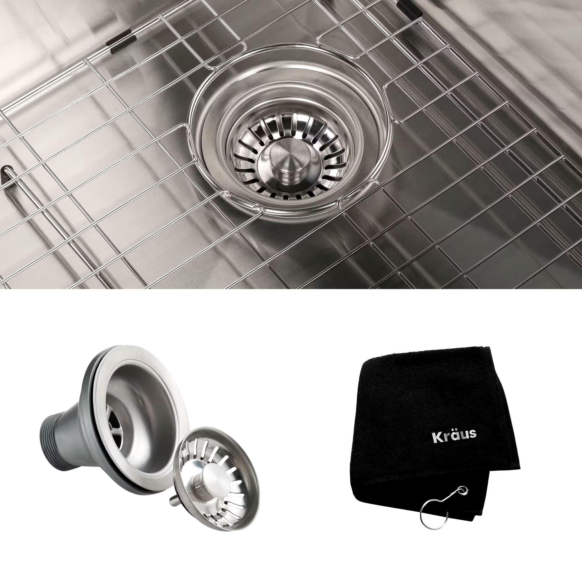 Kraus Standard PRO™ Undermount Stainless Steel Single Bowl Kitchen Sink, 28x19x10-in