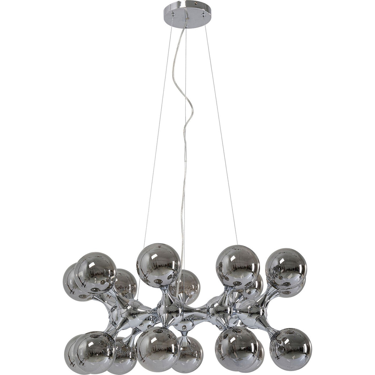 Kare Design Hanglamp Atomic Balls 18 zilver