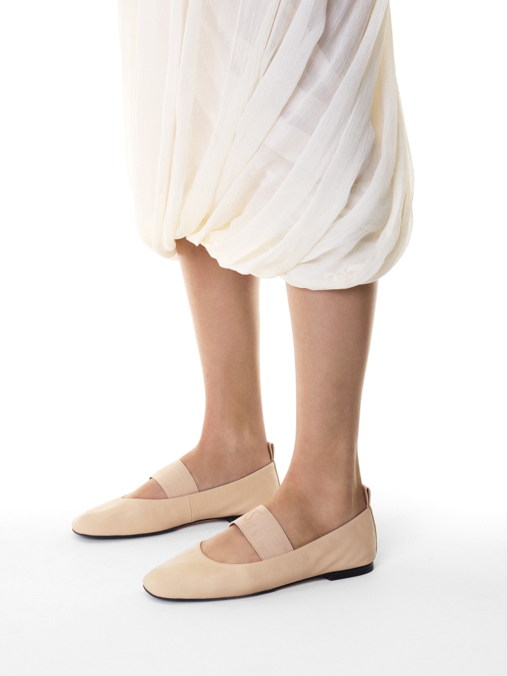 Slip-on ballerinas with wide strap