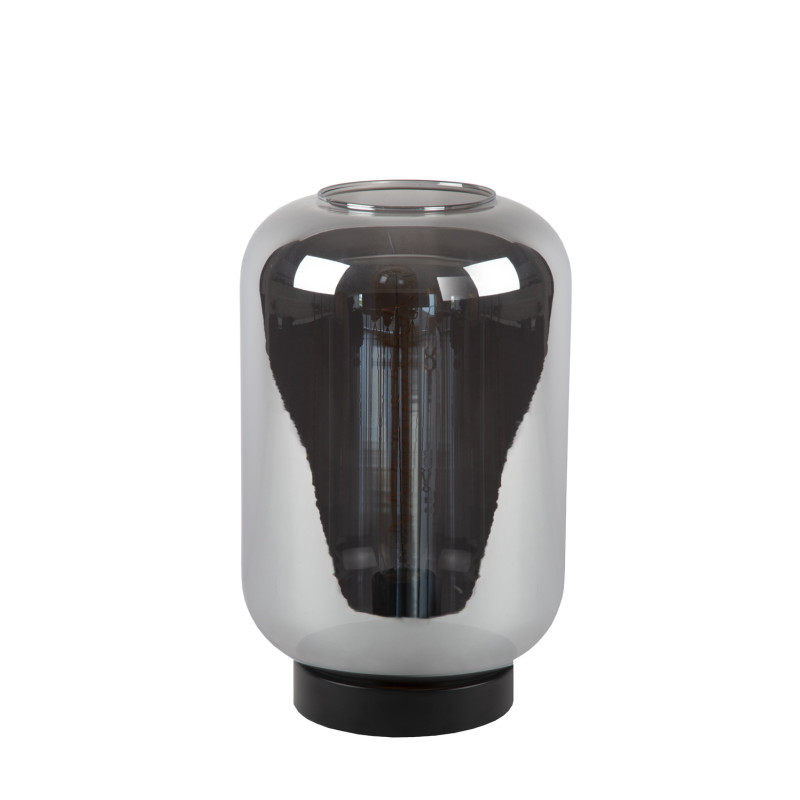 Lampe de table Joanet en verre fumé E27 40 W LUCIDE