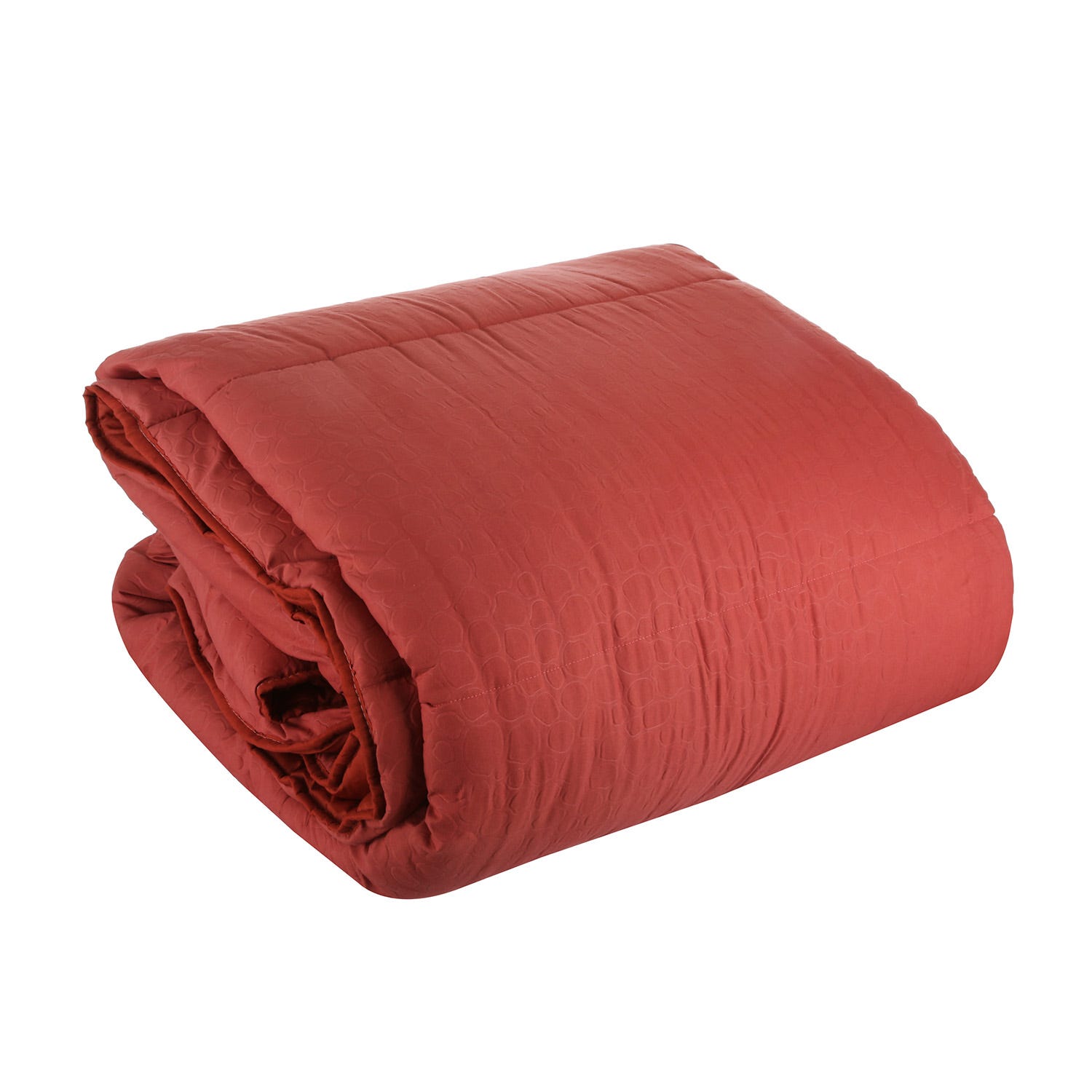 Trapunta singola rosso decoro maculato in rilievo