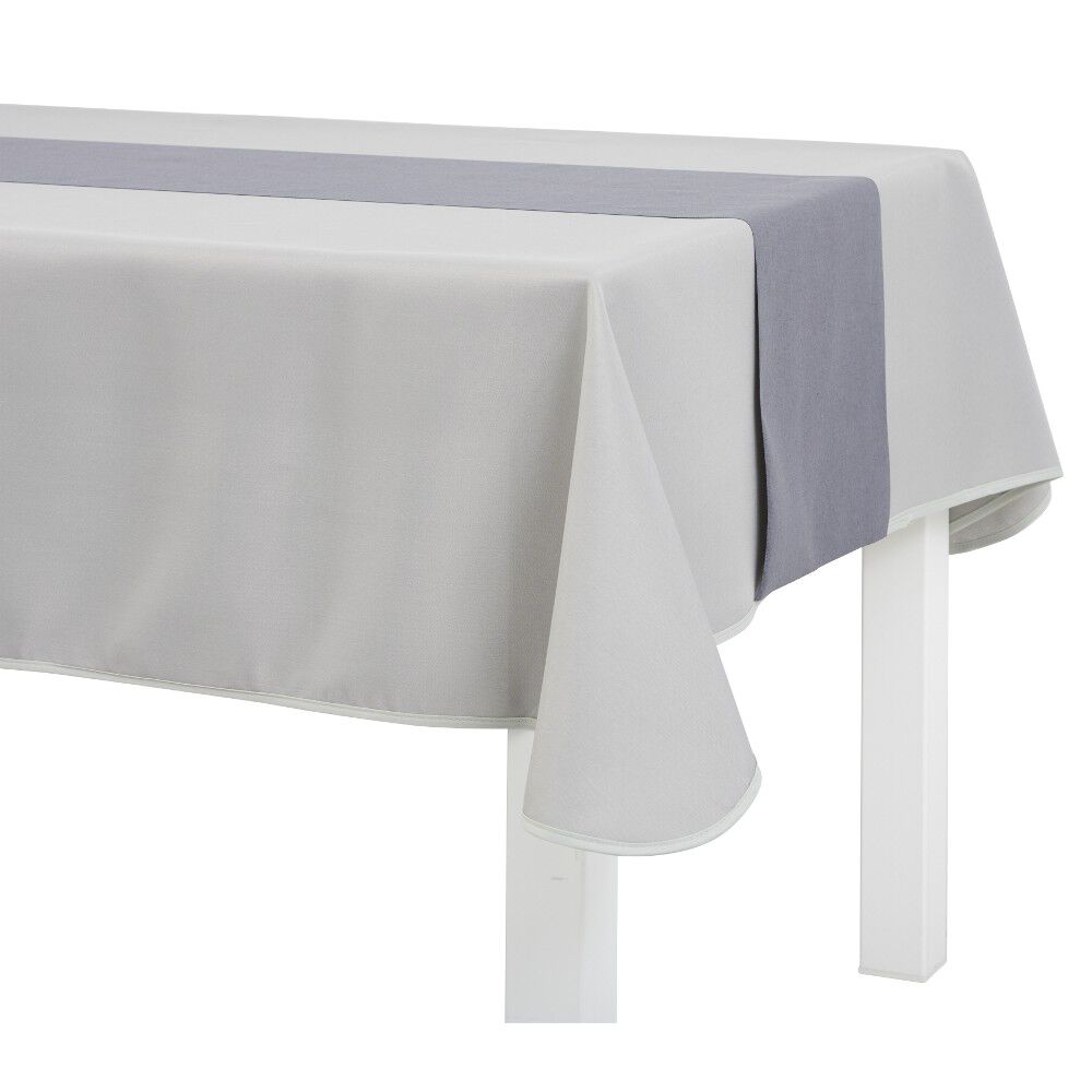 Chemin de table en polyester gris