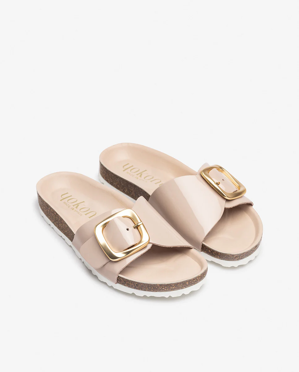 Sandalia plana GRANADA-114 beige
