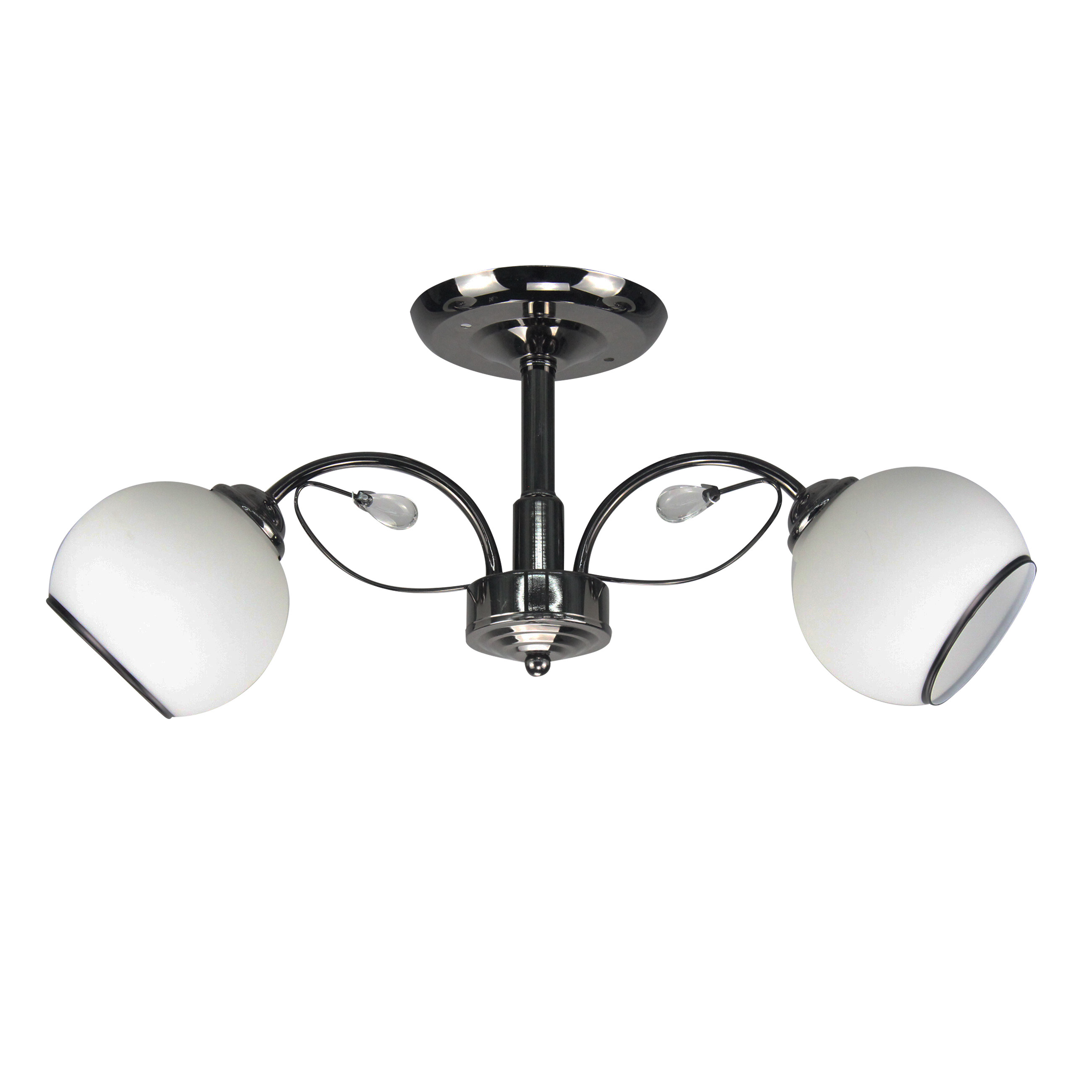 Lampa sufitowa Graphite białe klosze czarno-biała 2xE27x40W IP20 Candellux