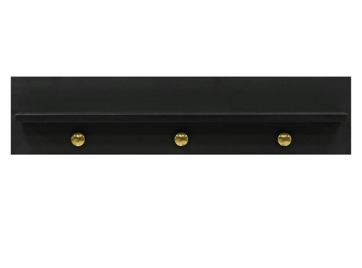 CLOË - Étagère en panneaux de particules noir mat