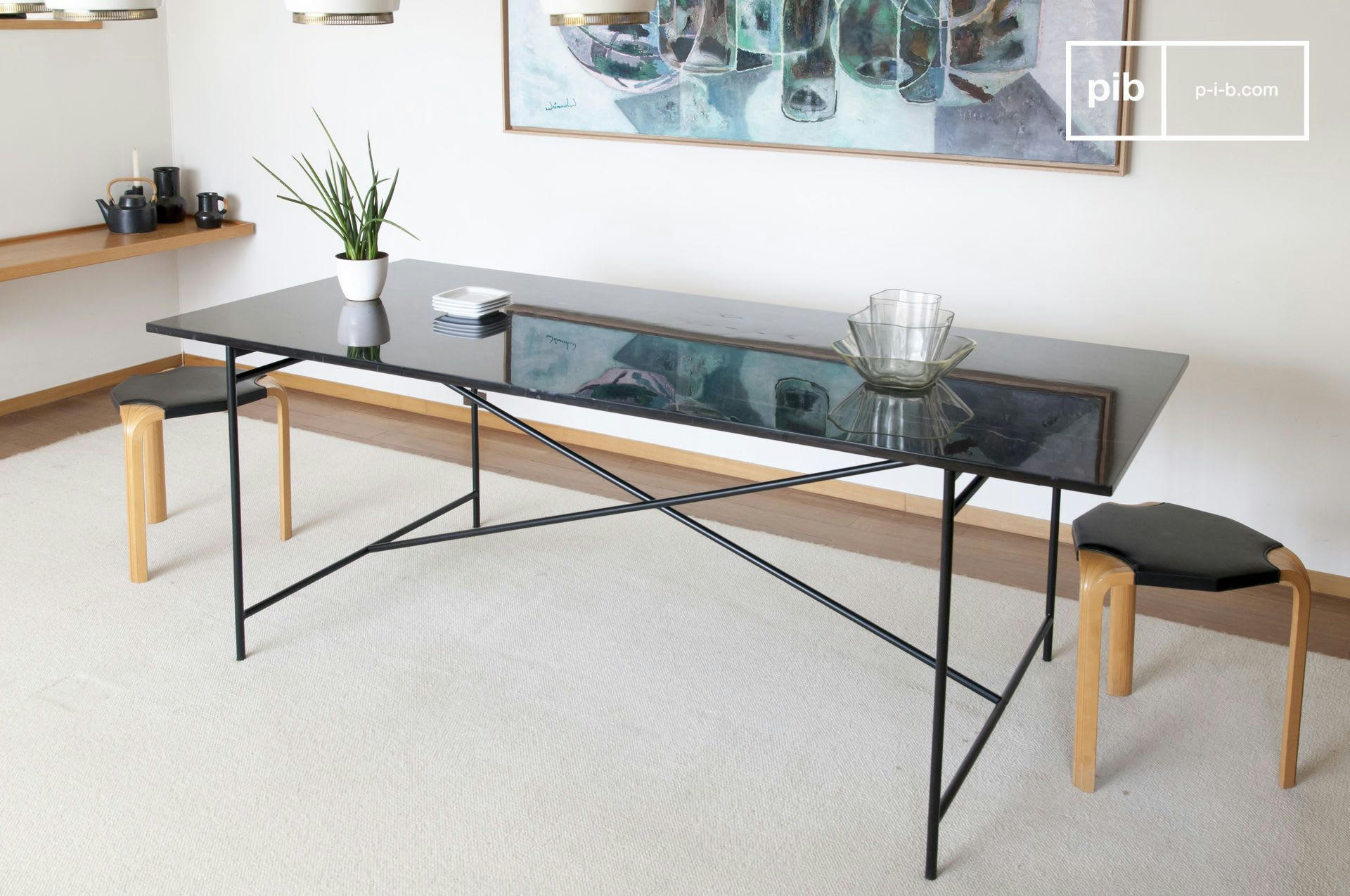 THORNING - Table en marbre noir
