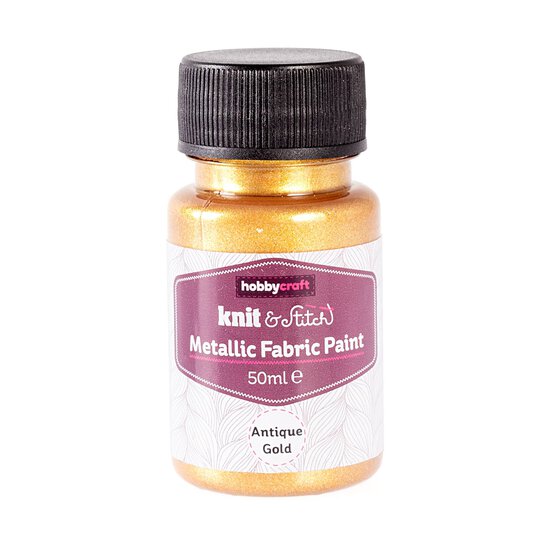Antique Gold Metallic Fabric Paint 50ml