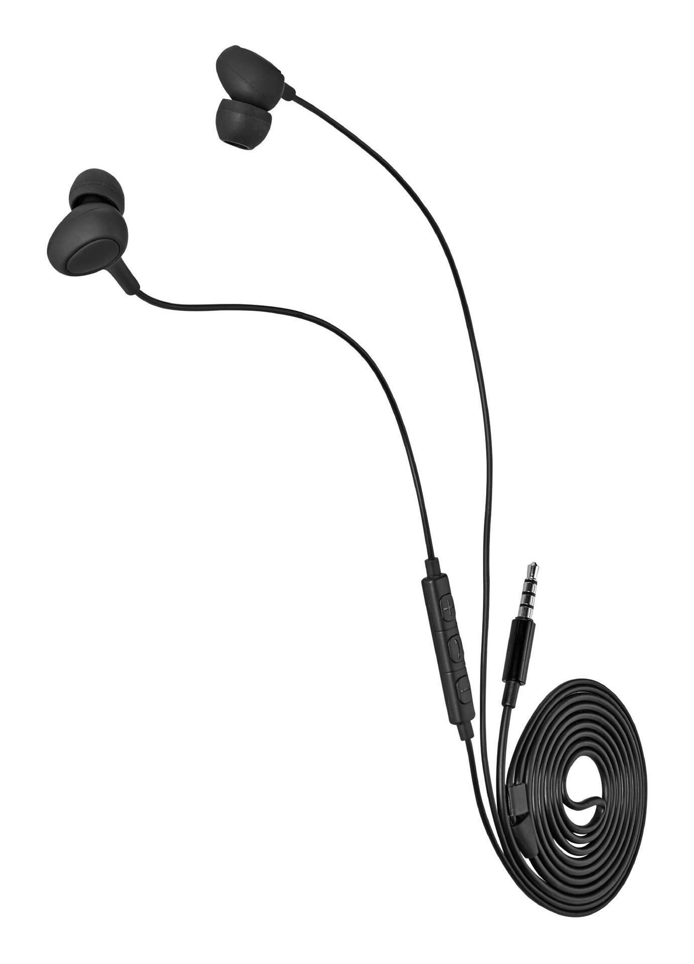 Bluehive Aux Earbuds, Black, 4-ft