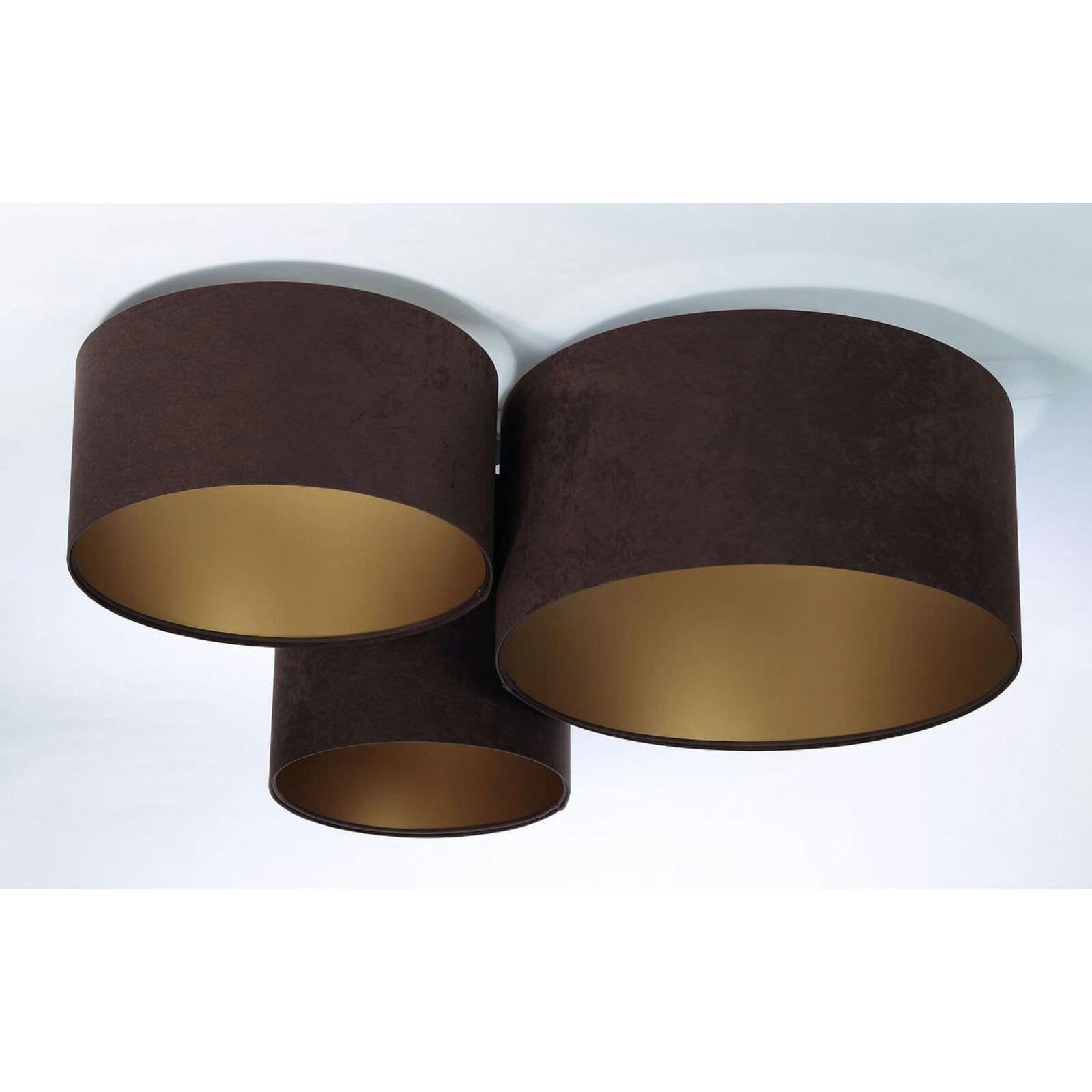 TRIO - Plafonnier Tissu Marron