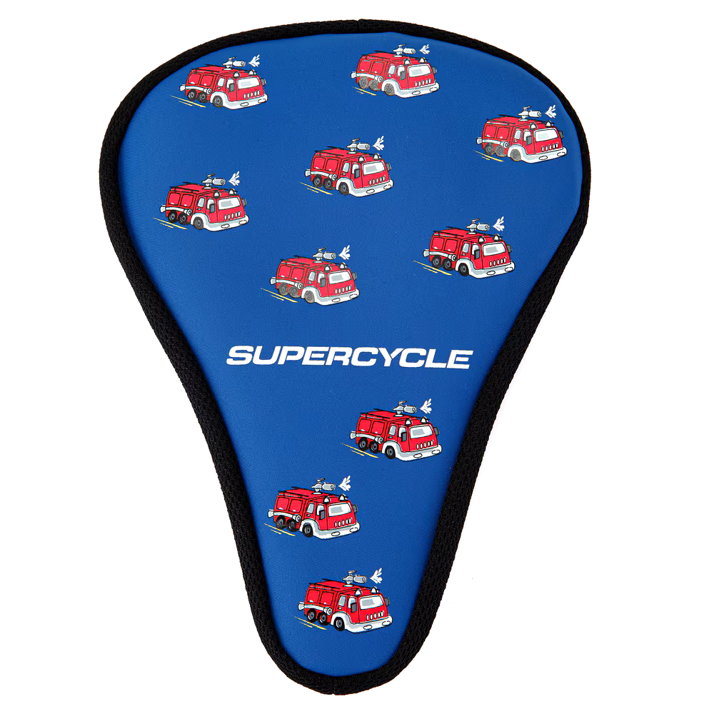 Supercycle Kids' Drawstring Bike Foam Seat Cover, Blue