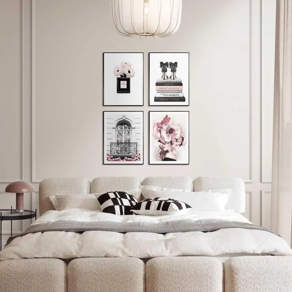 Set poster met lijst - Franse mode