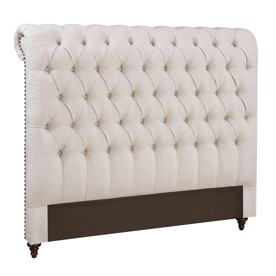 Devon Upholstered Panel Headboard Beige