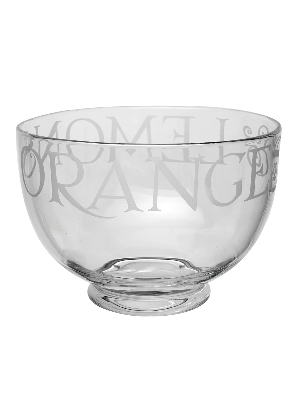 Black Toast Large Crystal Glass Bowl