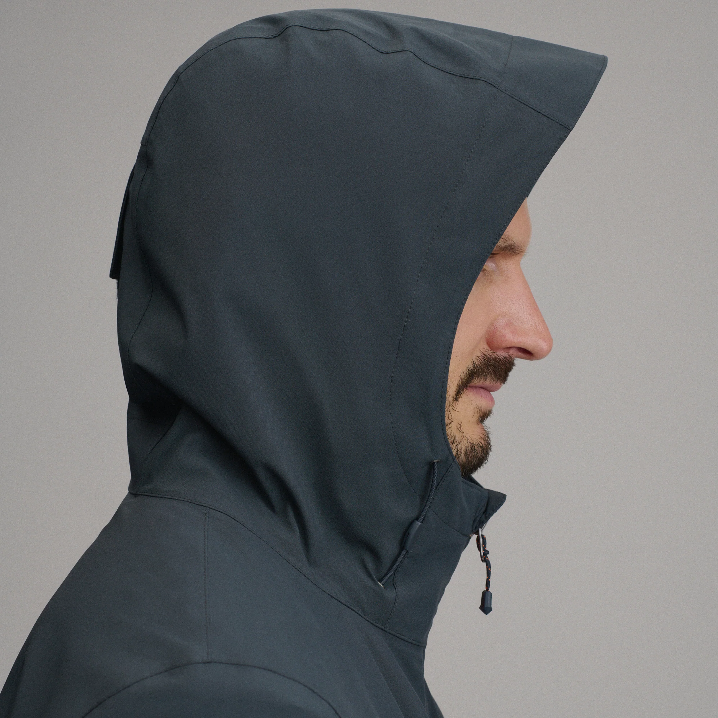 Men's Cloud Cap Waterproof Stretch Hooded Rain Jacket