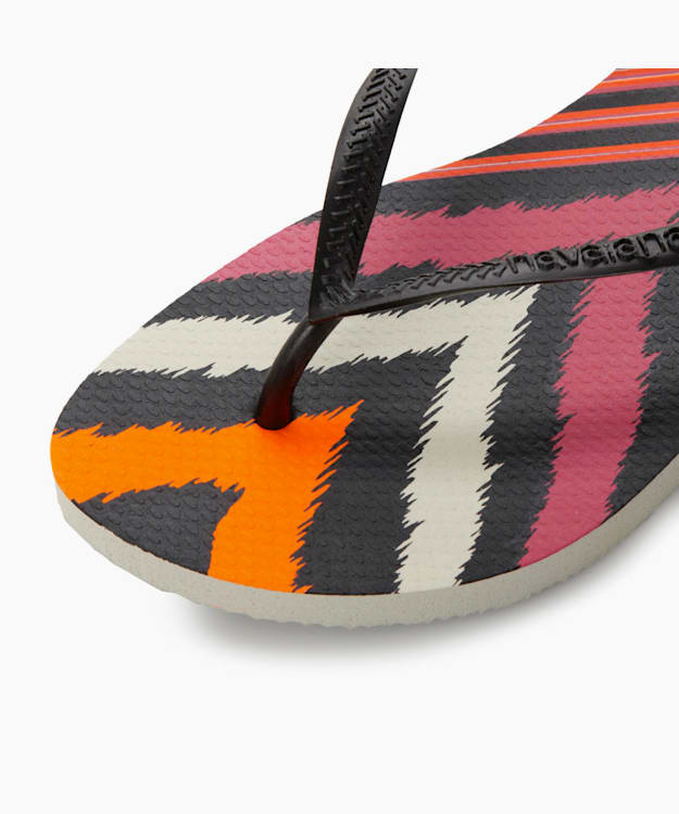 Slim Flip Flops Black - Havaianas Slim Tribal Print Flip Flops