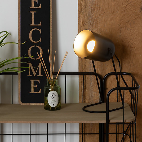 Lampe à poser Faro noir H30cm - Atmosphera