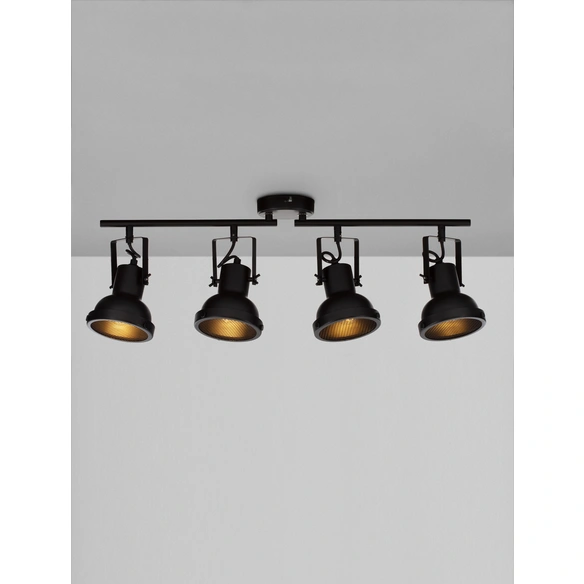 Deckenleuchte »Ruvi «, LED, 4-flammig, schwarz