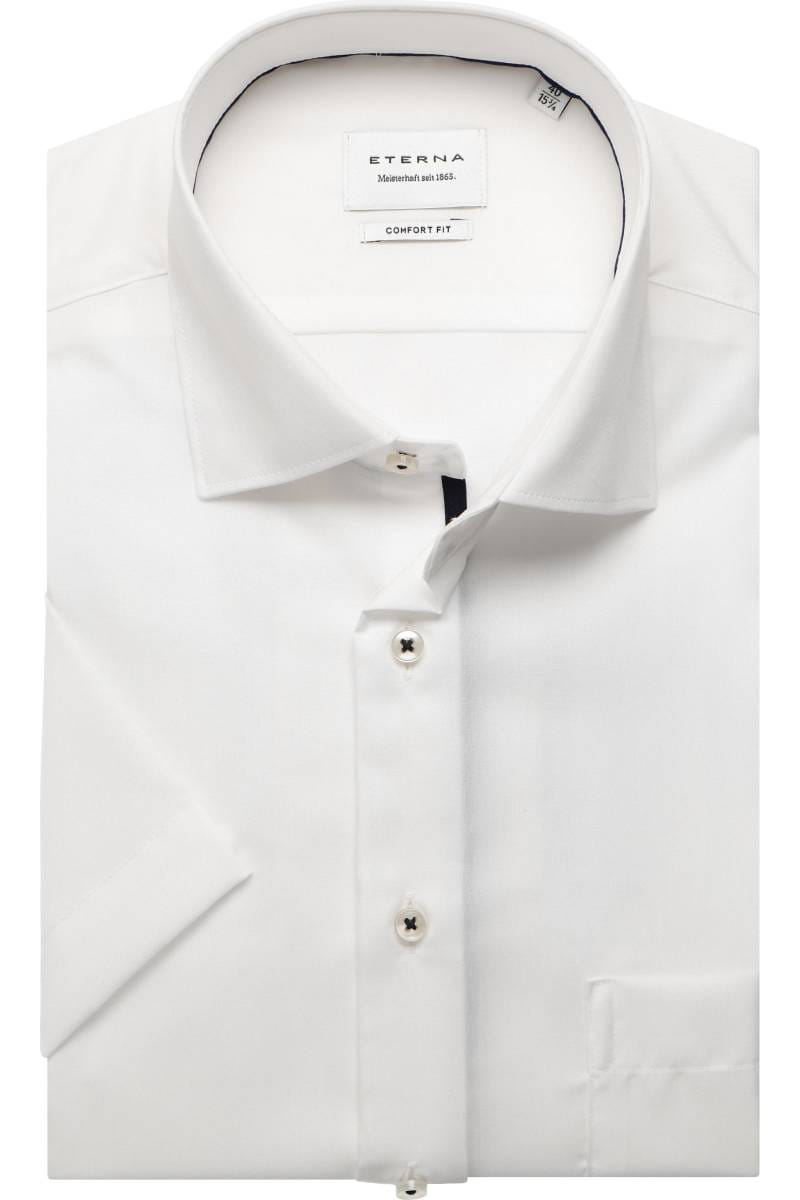 ETERNA Comfort Fit Tencel Hemd weiss, Strukturiert
