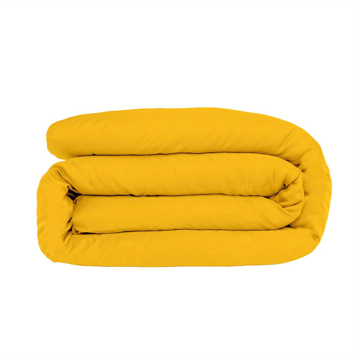 JULIA - Housse de couette satin de coton  240x220 jaune safran