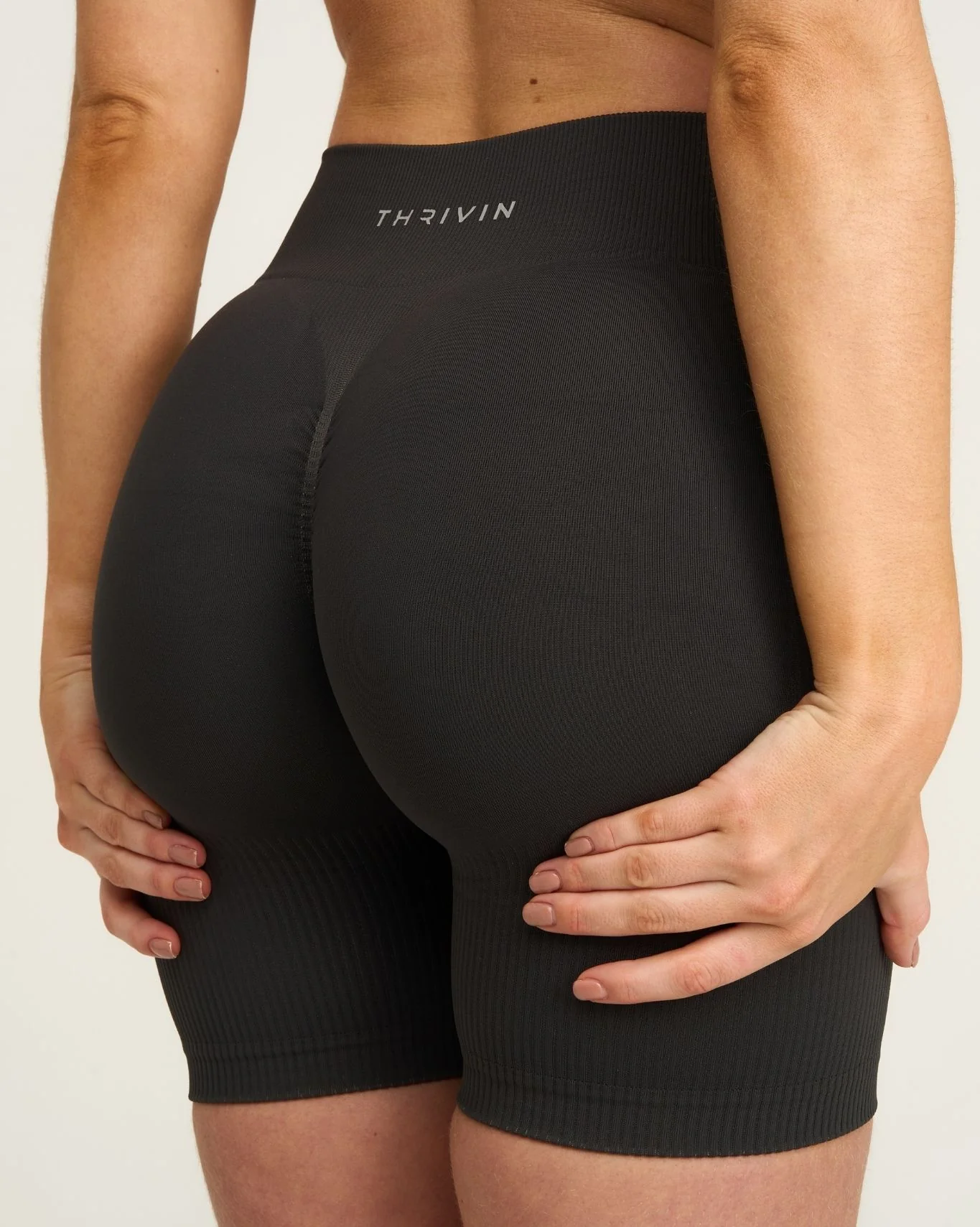 Elevate™ Sculpting Mid Waist Scrunch Shorts | Charcoal Grey