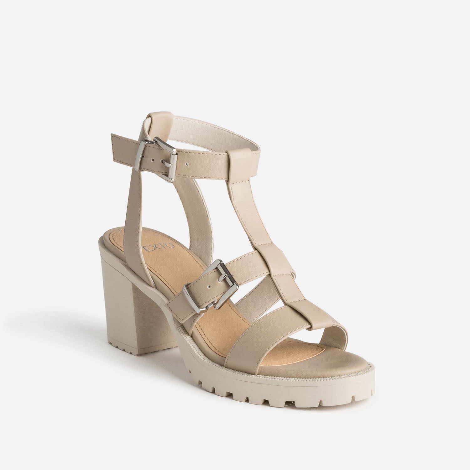 Sandale TEXTO beige à semelle crantée
