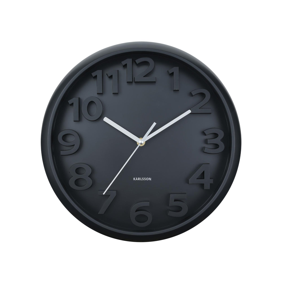 Karlsson wandklok Elevated Classic Numbers - zwart - Ø33.5cm
