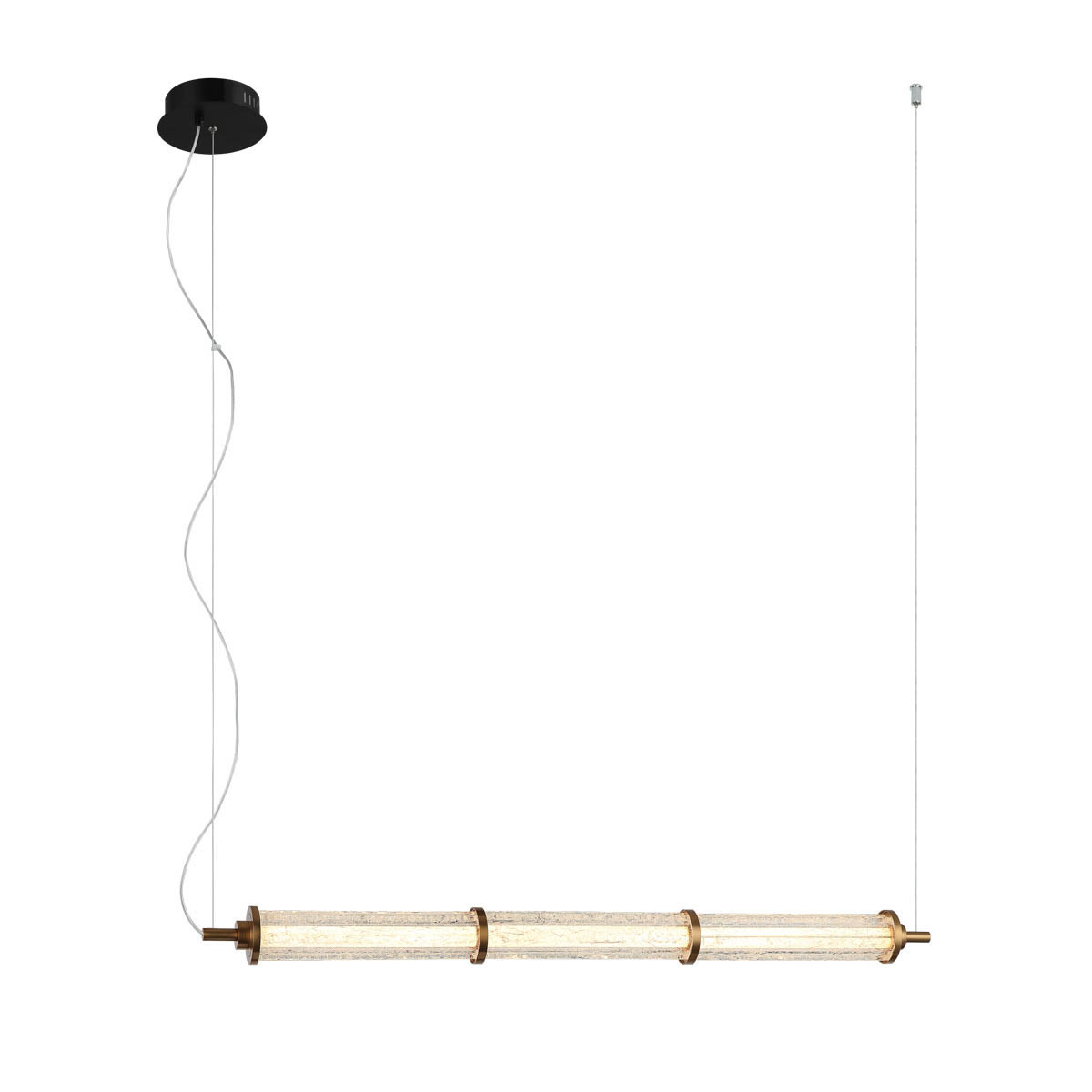 Lampa wisząca SANPO czarno-przezroczysta LED 1x19W 3000K 1700lm Italux