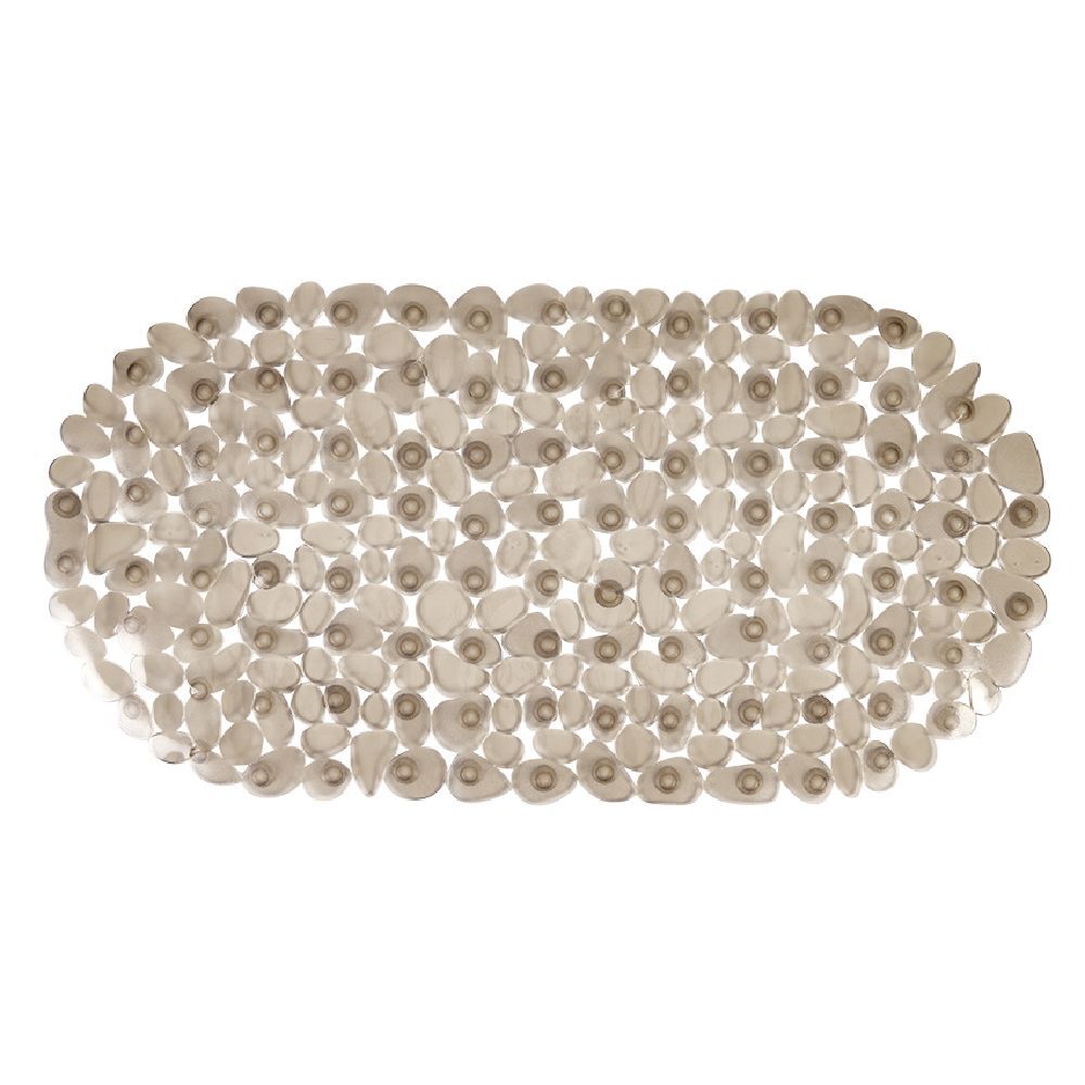Fond de baignoire antidérapant design galet pvc gris