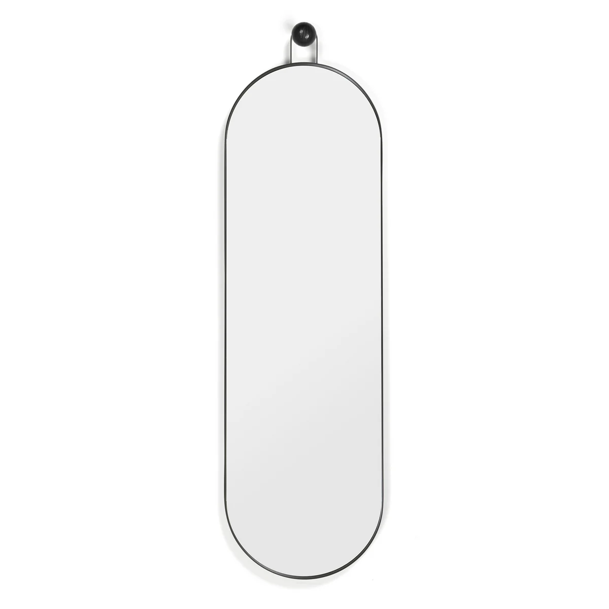 Ferm Living - Poise Oval Spiegel, 98,9 x 28,3 cm, schwarz