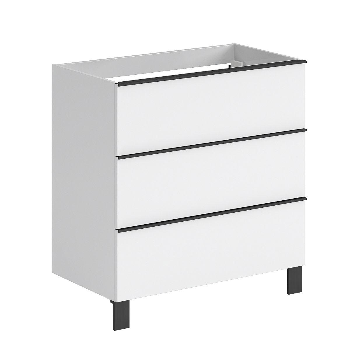 SANTIAGO - Meuble sous-vasque  L80 x H75 x P46 cm