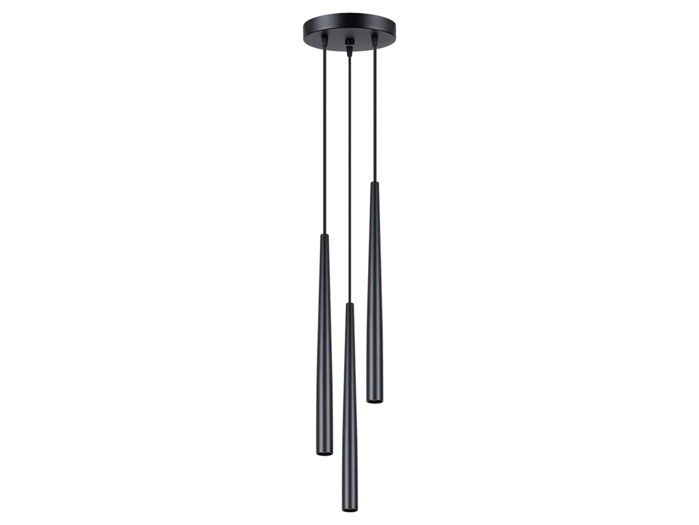 Lampa wiszącą Bliss 3-punktowa stalowa czarna