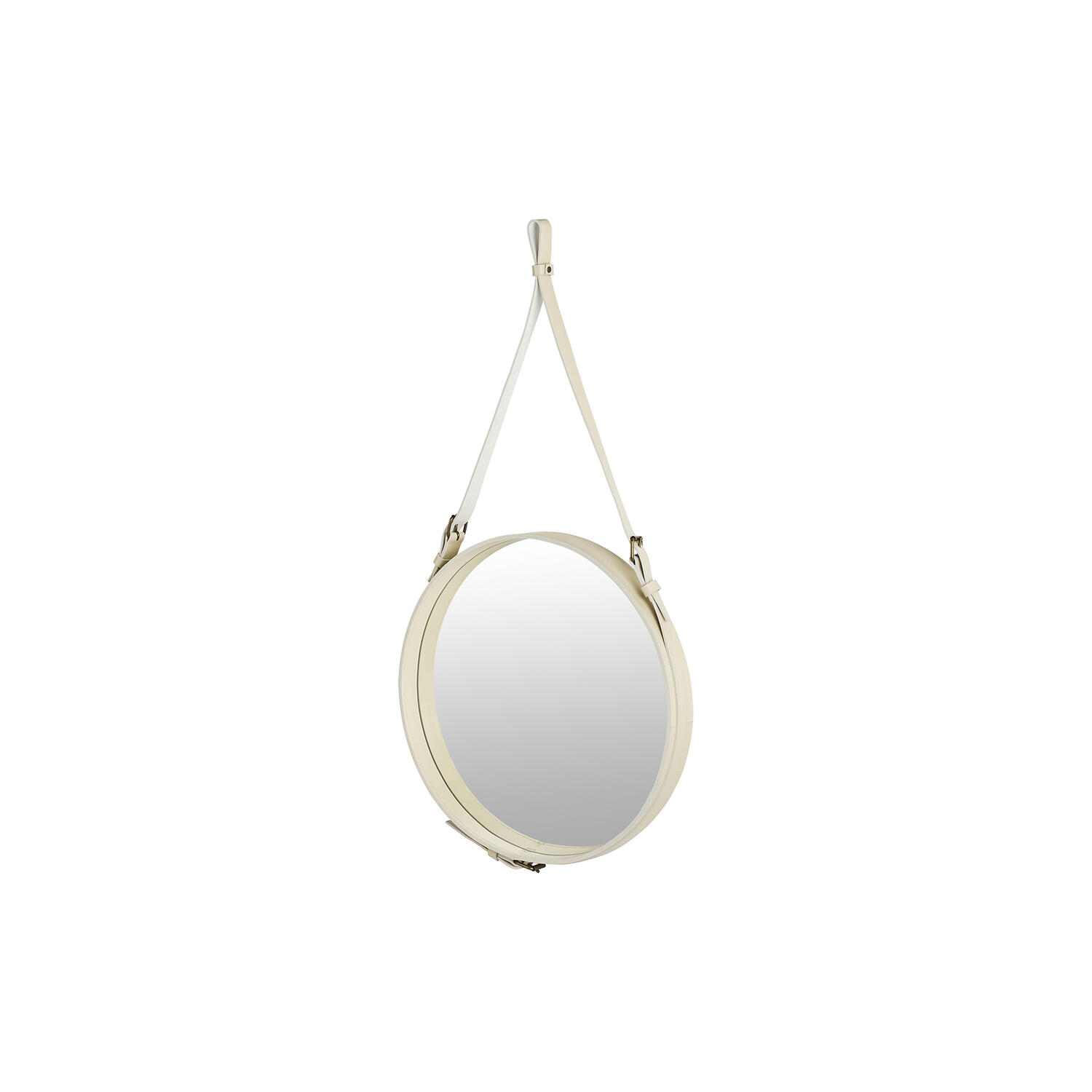Adnet Circular Wall Mirror, cream