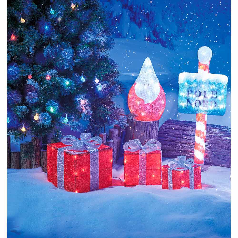 Cadeau lumineux rouge Homday 40 LED intérieur extérieur x3