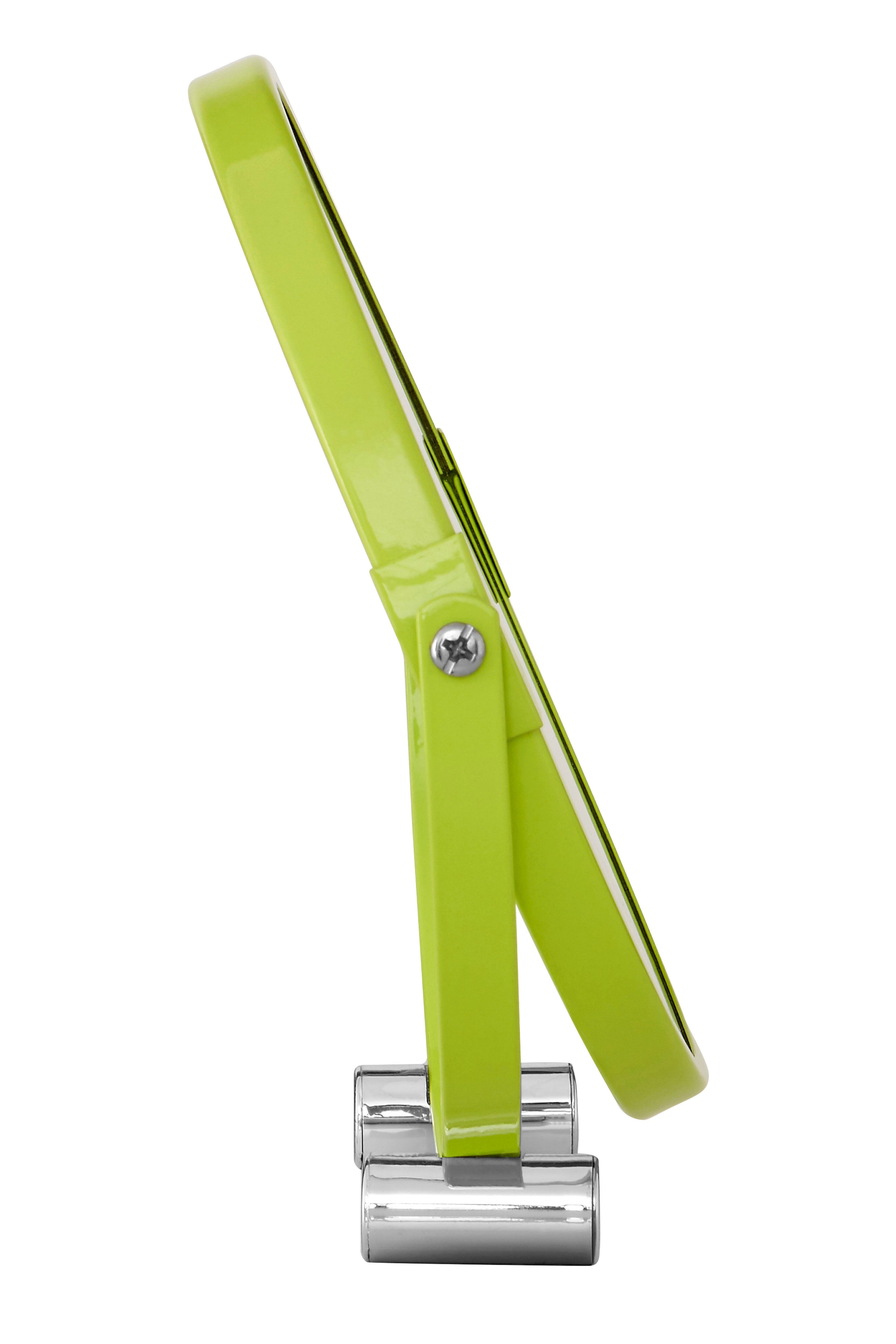 Orsina Lime Green Shaving Mirror With Feet, Portable Face Mirror For Daily Grooming, Dressing Table Makeup Mirror